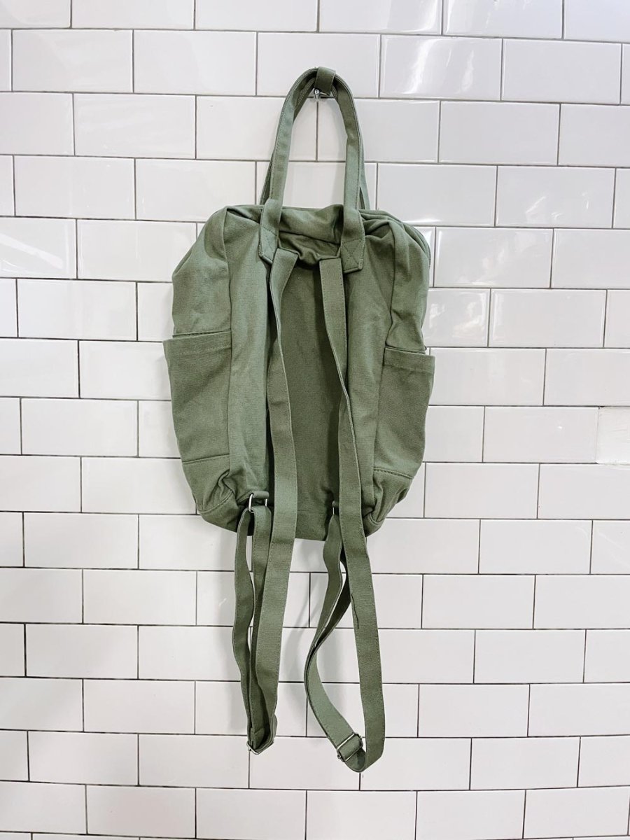 joe fresh green backpack tote - good market thrift store