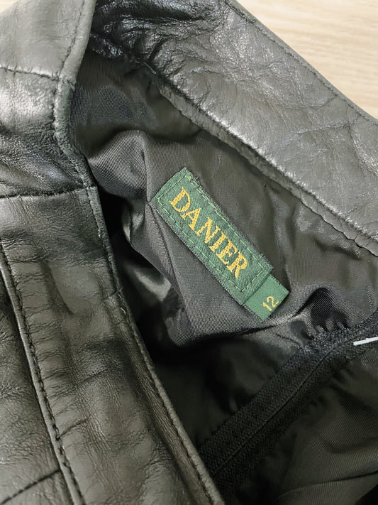 vintage danier butter leather maxi skirt