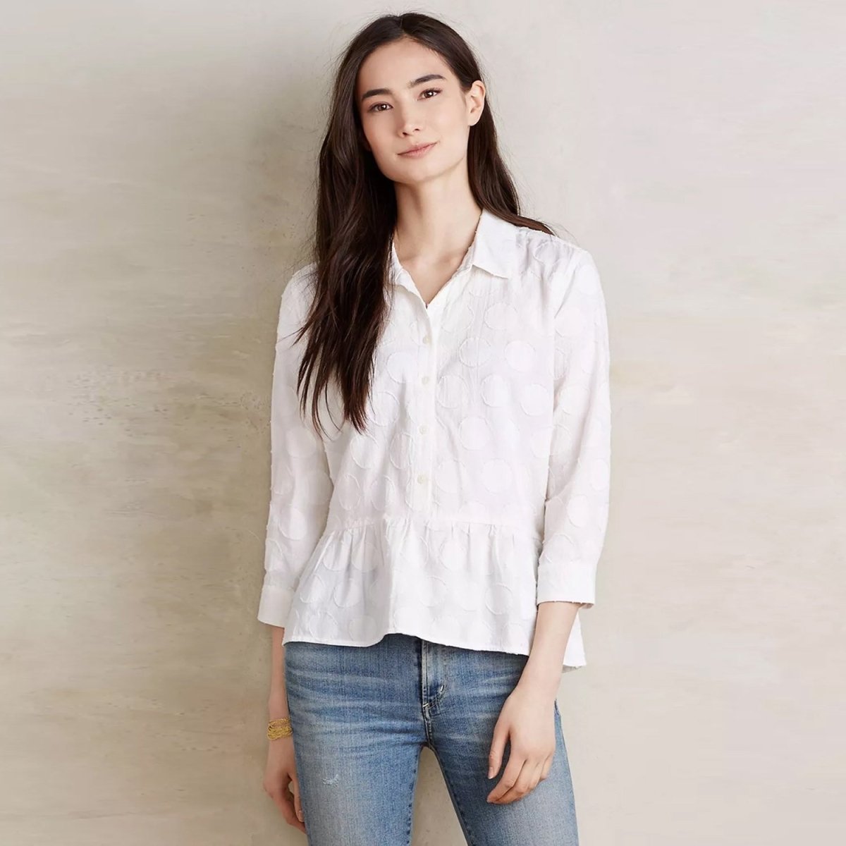 anthro isabella sinclair belia peplum blouse - good market thrift store