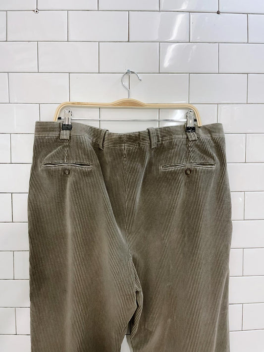 vintage chunky cord light brown slacks