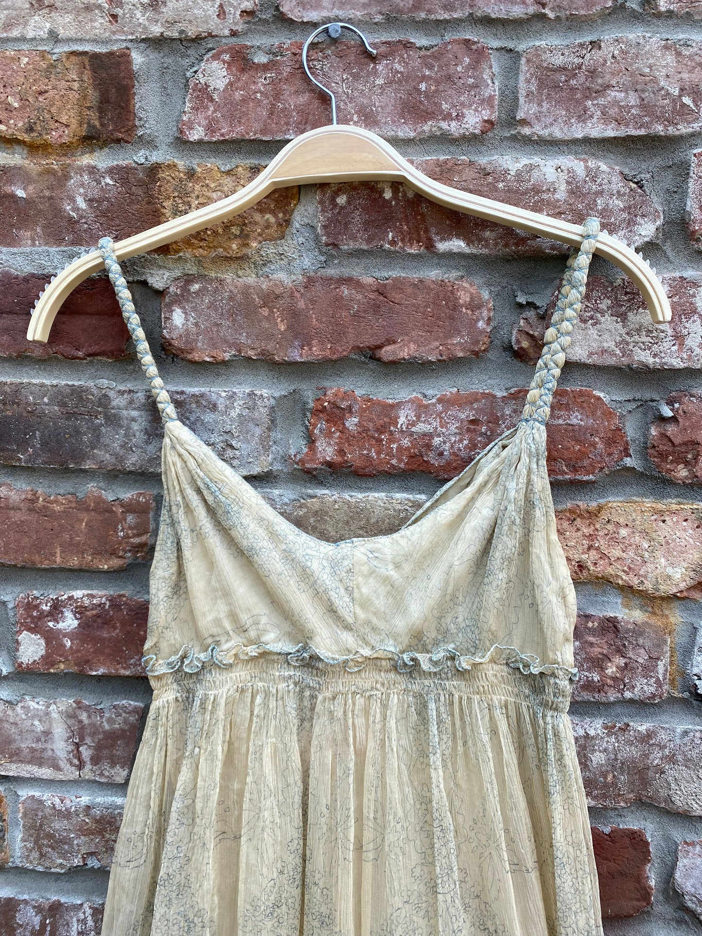 vintage 00s boho-chic silk chiffon dress