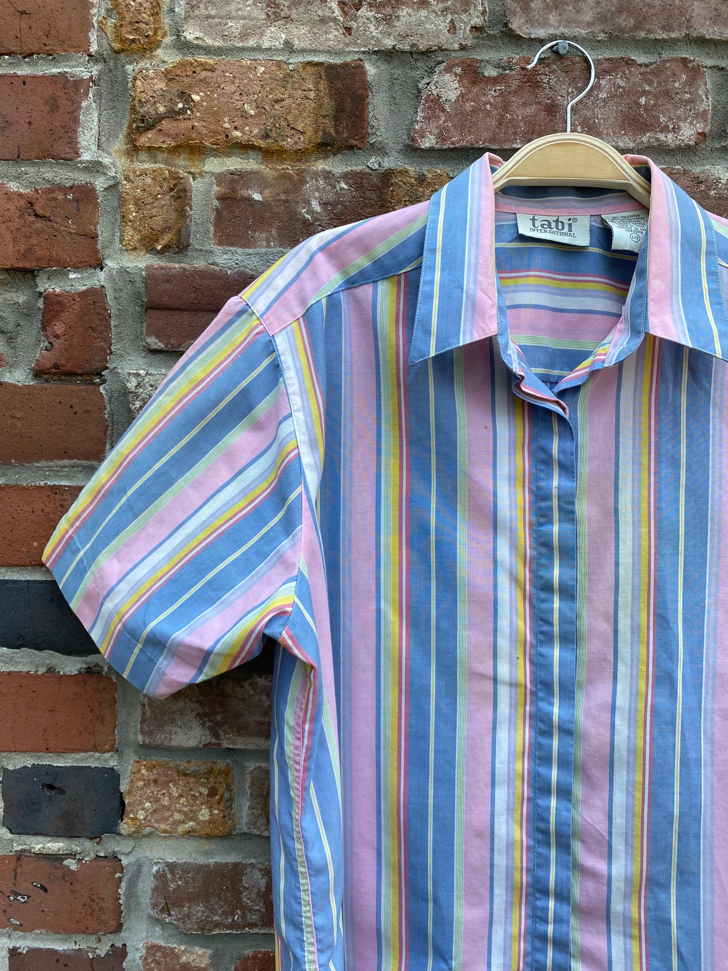 vintage tabi colourful stripe ss shirt