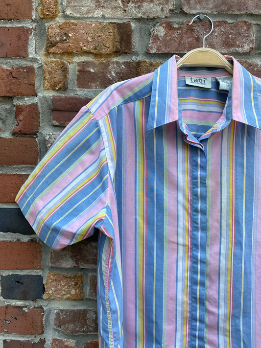 vintage tabi colourful stripe ss shirt