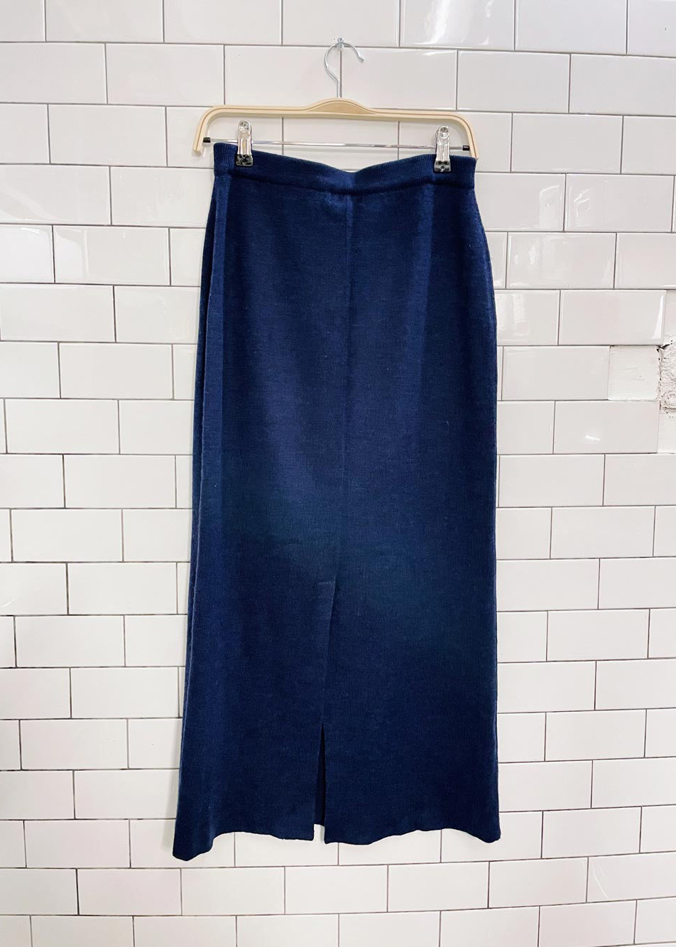 vintage cotton ginny wool-blend knit maxi skirt