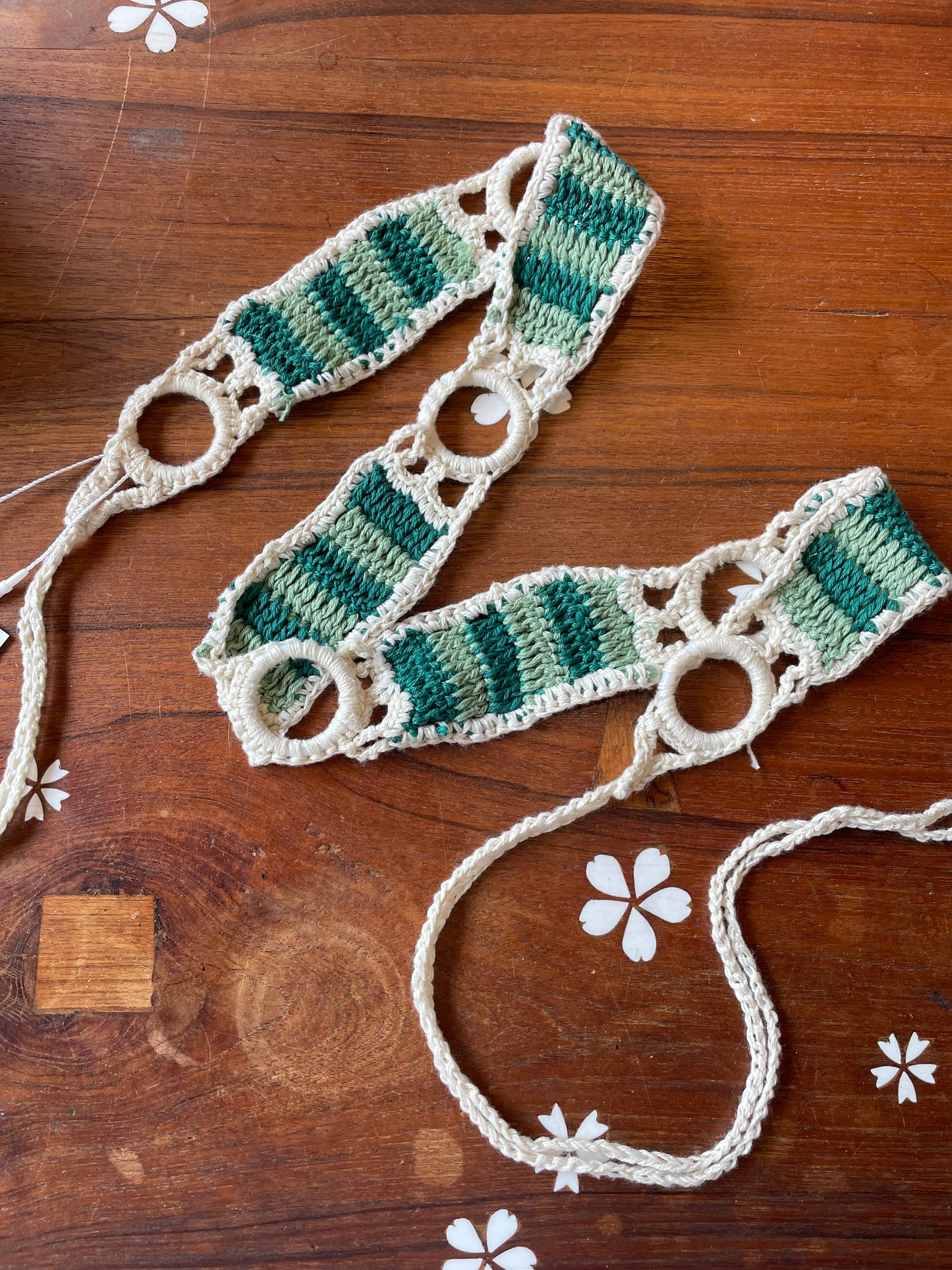 y2k crochet tie waist belt