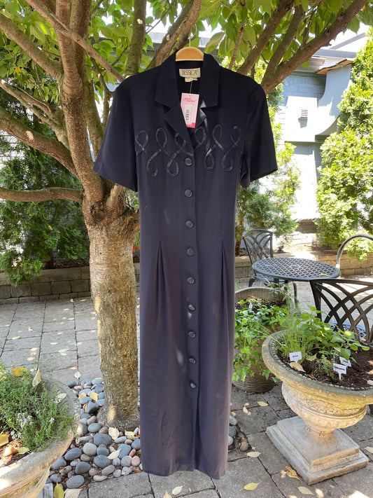 vintage 00s jessica ss maxi shirt dress