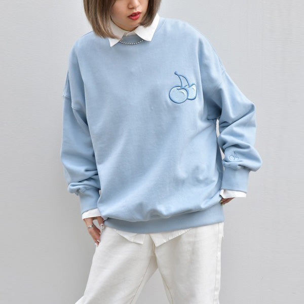 kirsh tone on tone cherry sweatshirt