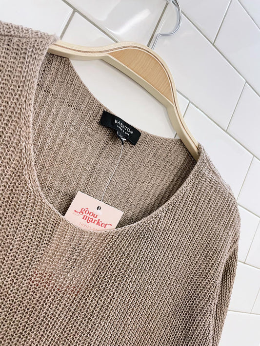 babaton loose knit sweater with linen and silk