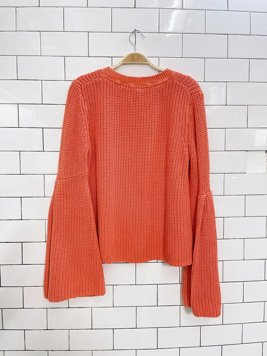 free people damsel bell sleeve sweater