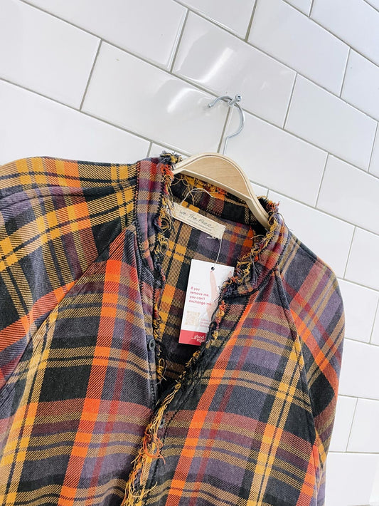 we the free summer daydream plaid grunge shirt