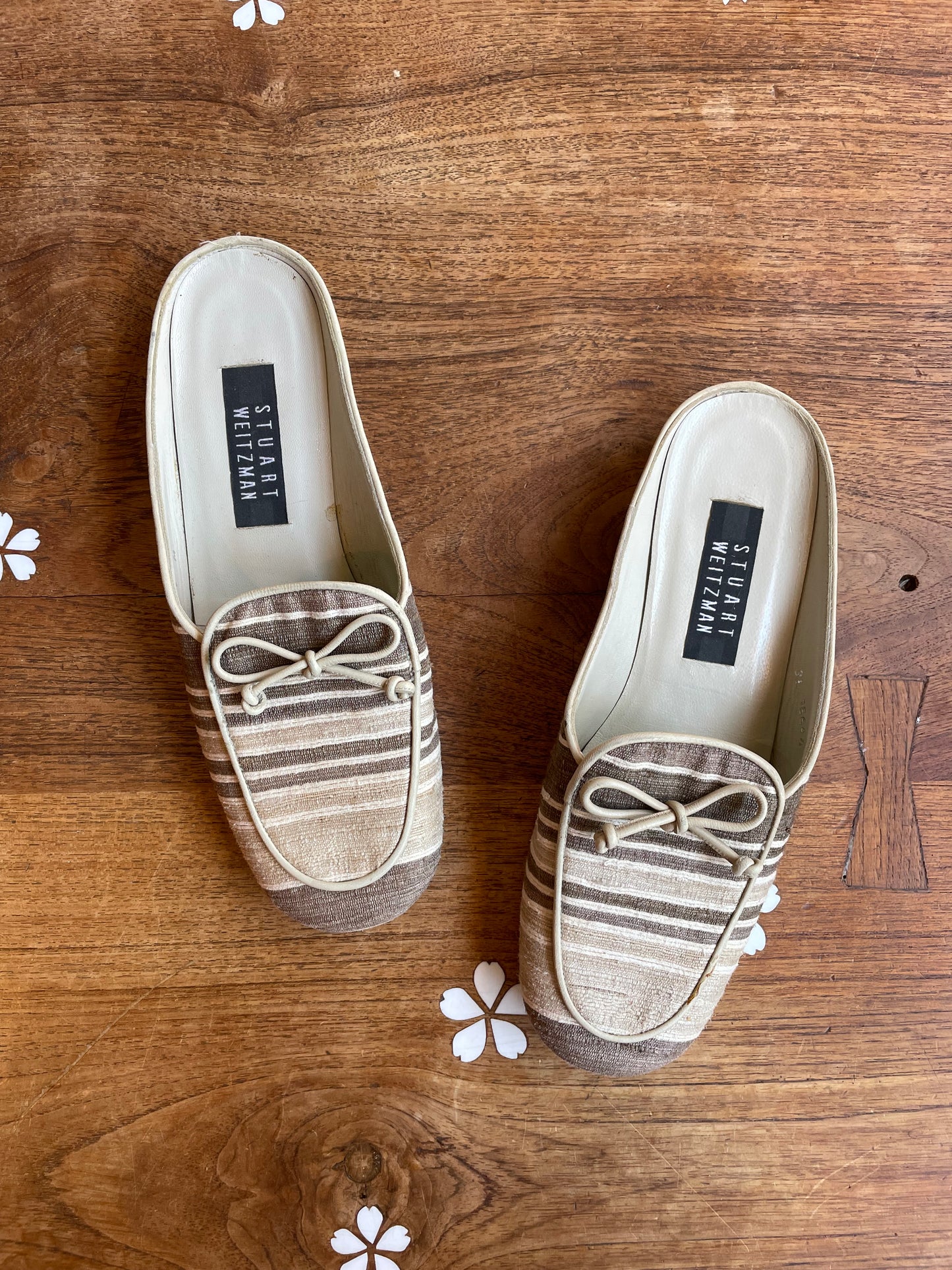 stuart weitzman woven summer mule