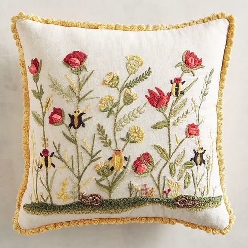 pier 1 imports spring floral throw pillow