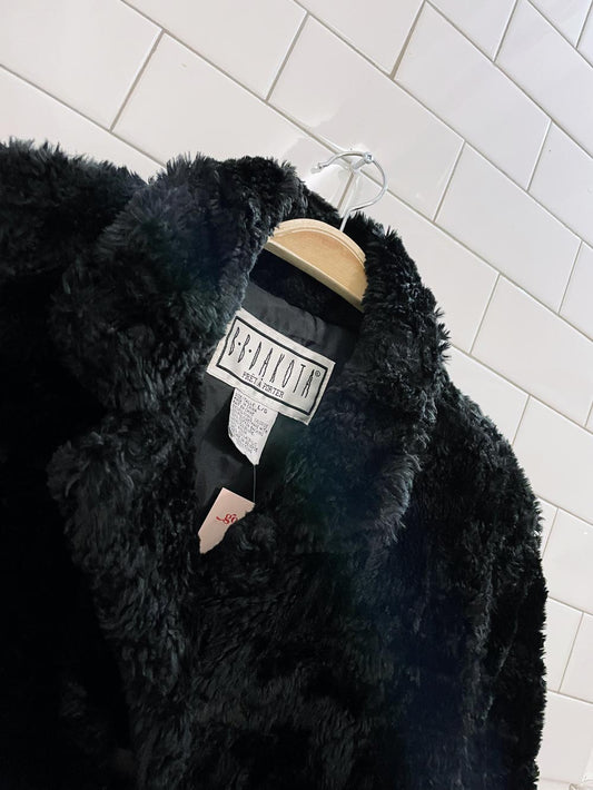 vintage 90s bb dakota faux fur coat