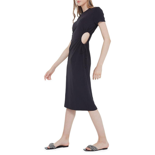 venice love cut out tie up side midi dress