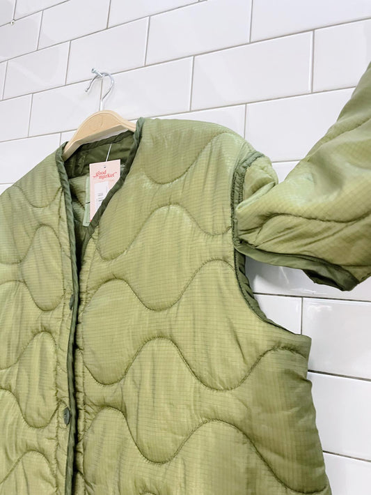vintage wave quilted liner jacket