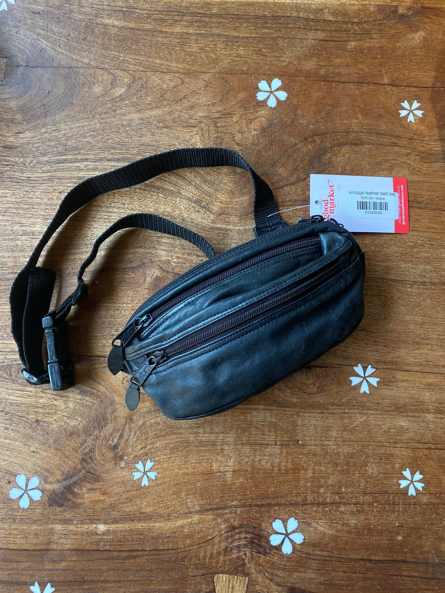 vintage leather belt bag