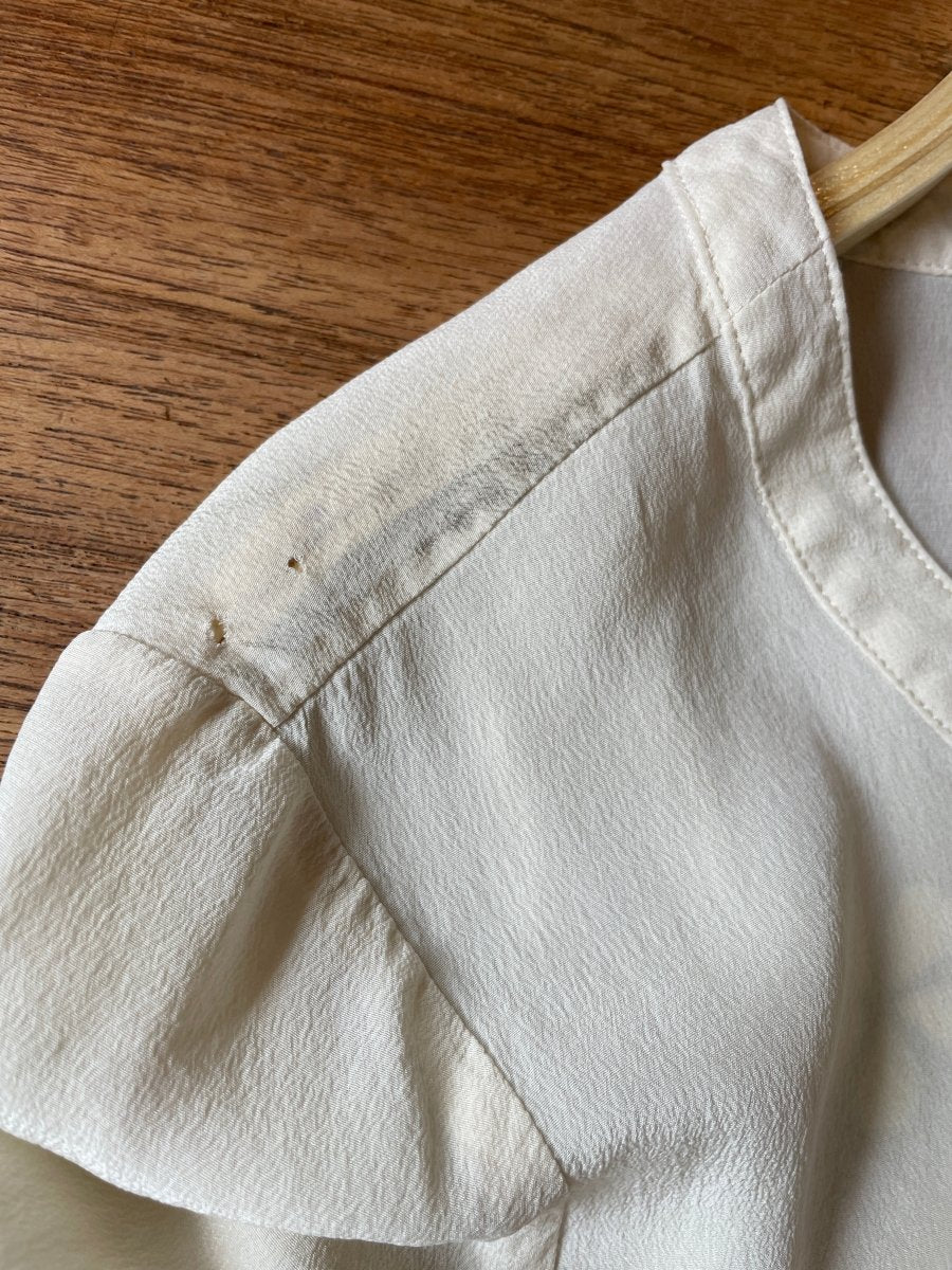 club monaco silk shirt with knit trim - good market thrift store