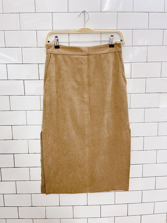wilfred crémazie vegan suede midi skirt - good market thrift store