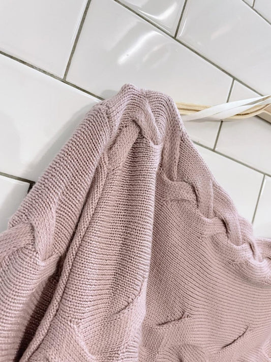 babaton luc 100% merino wool cable knit sweater - good market thrift store