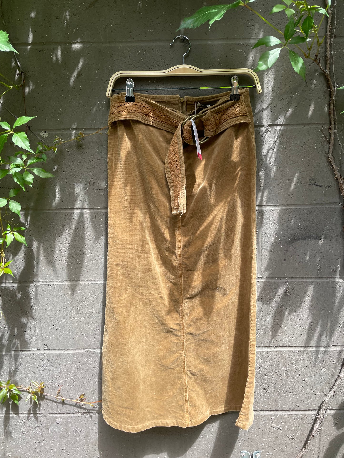 y2k costa blanca cord midi skirt