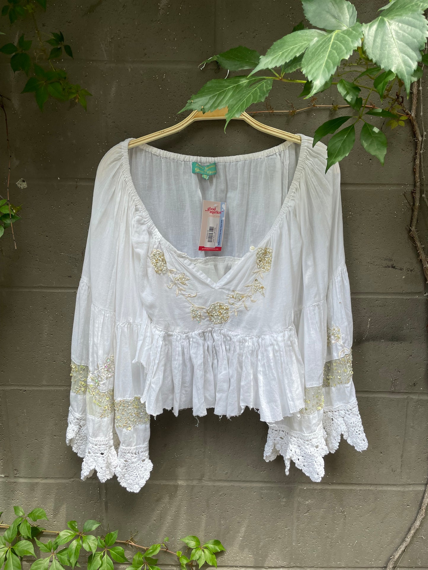 antica sartoria by giacomo cinque boho crop blouse