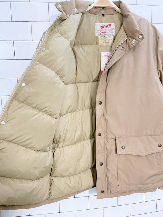 vintage schott down insulated parka