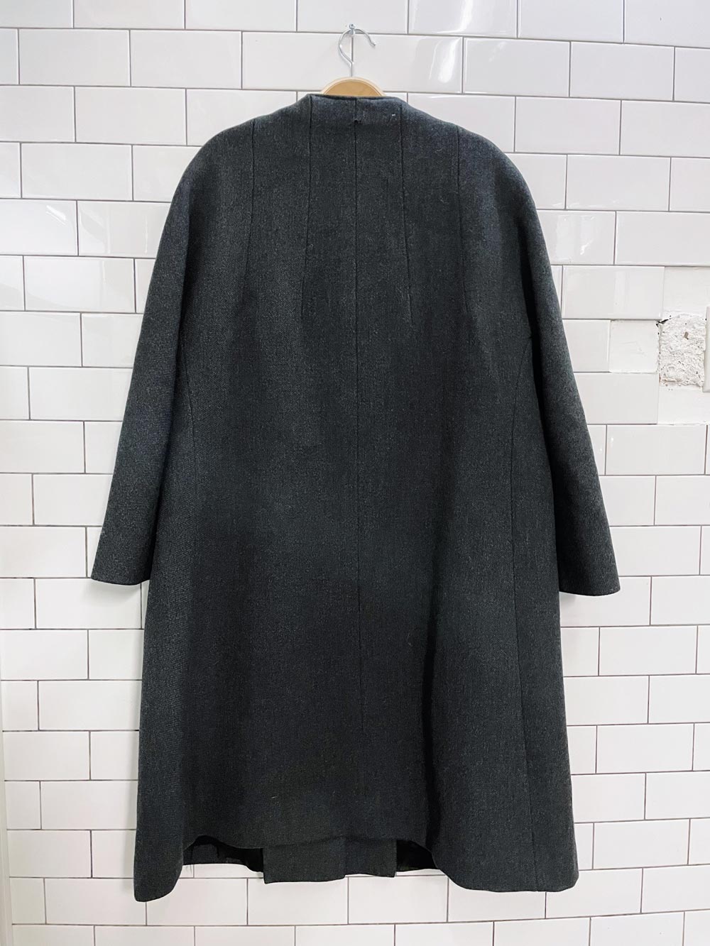 vintage 60s hudsons jewel-button wool gala coat
