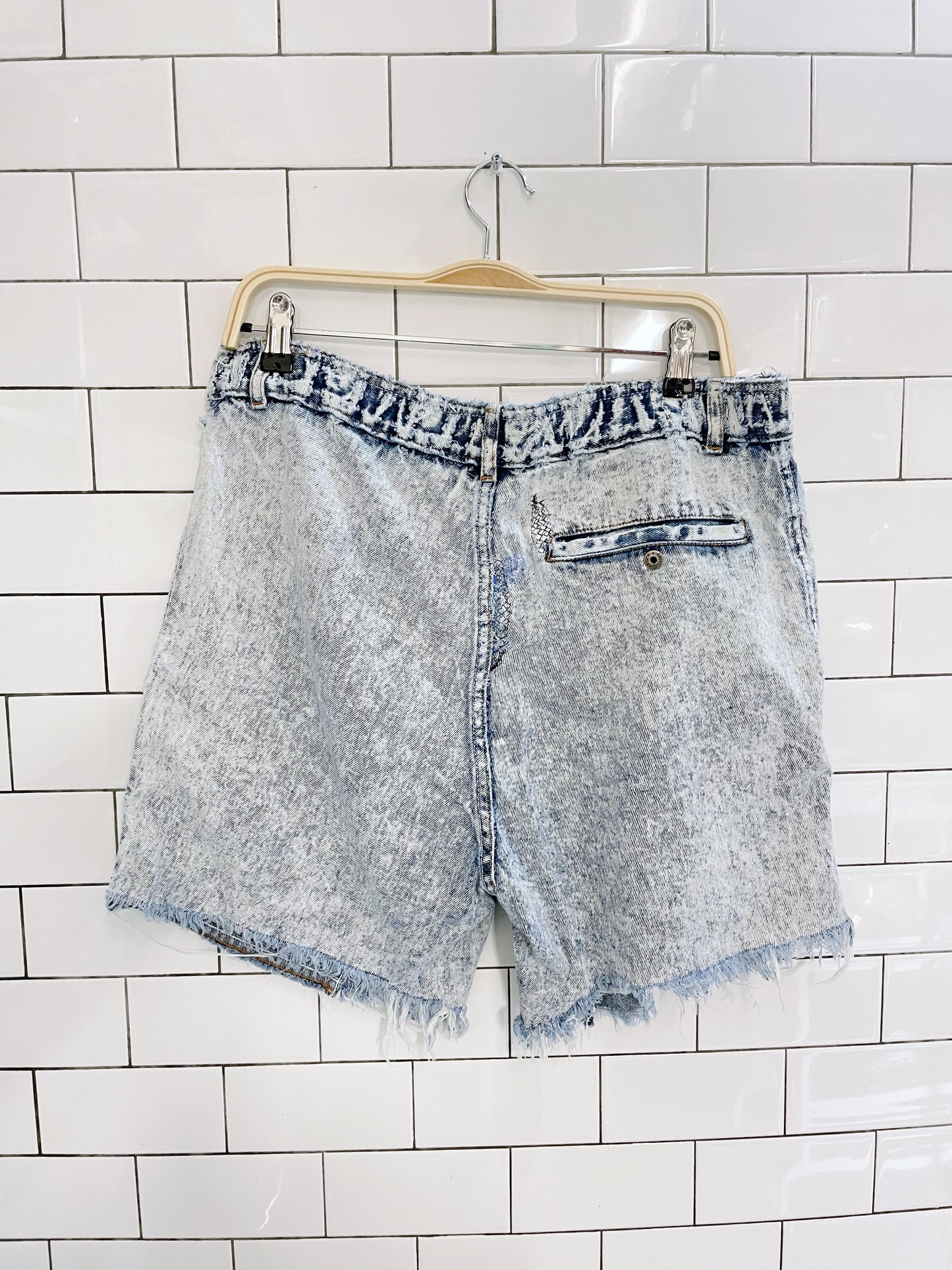 vintage bear int'l distressed denim shorts