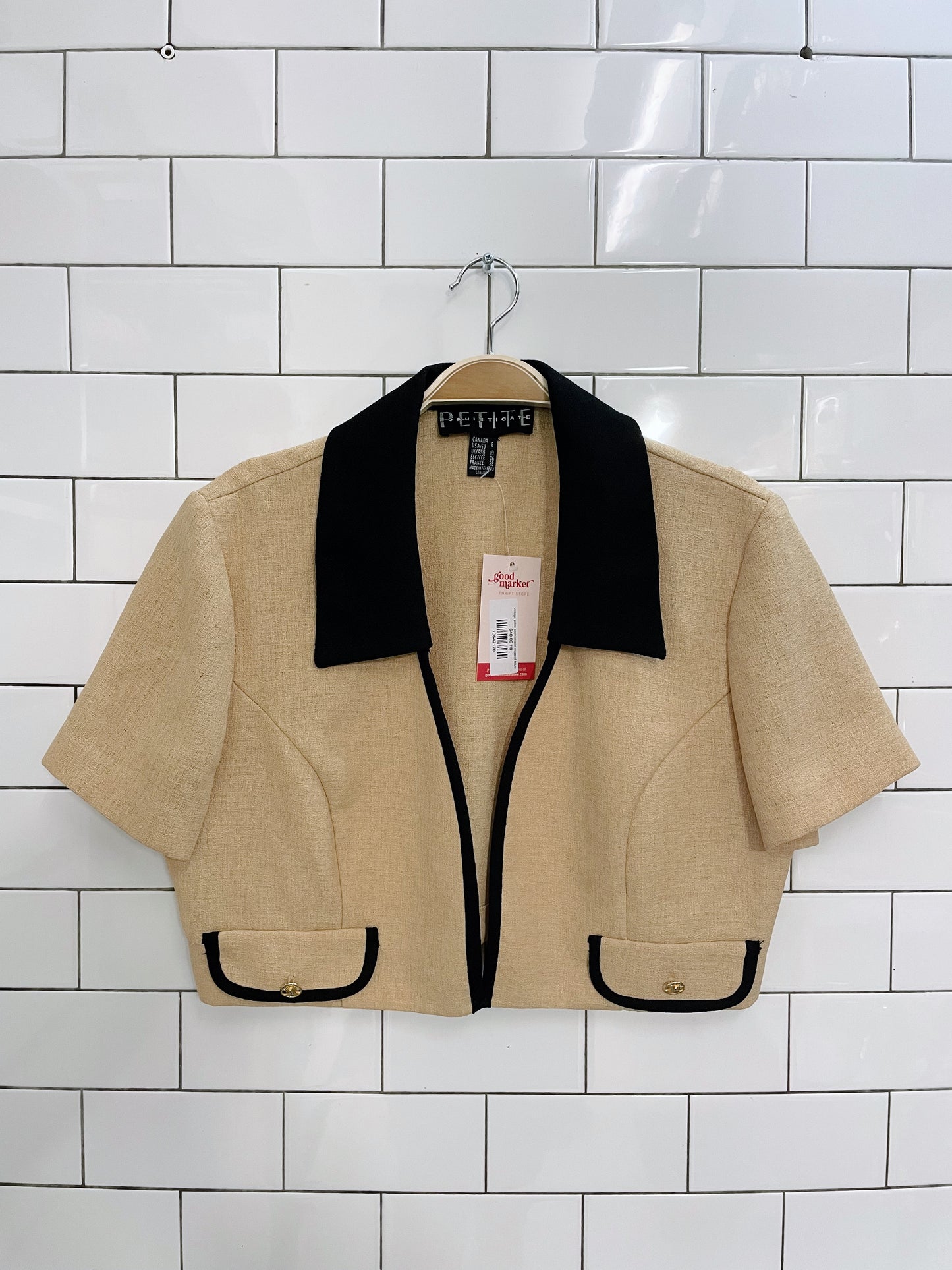 vintage petite sophisticate cropped blazer
