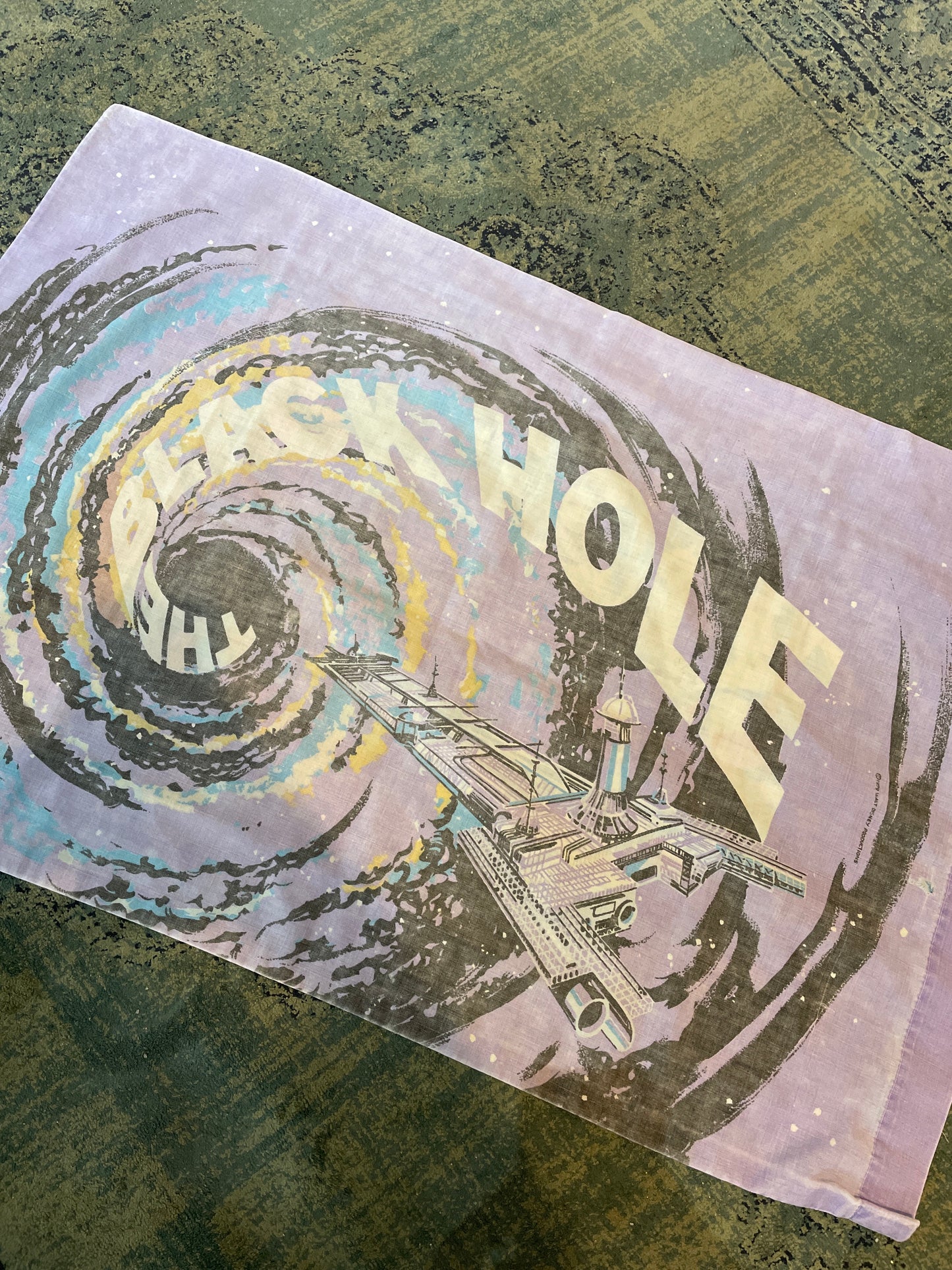 vintage walt disney the black hole 1979 pillow case
