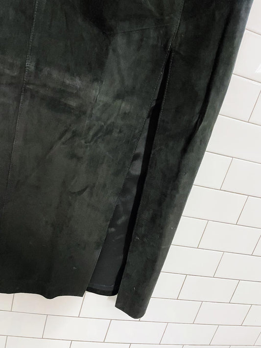 vintage 90s danier suede maxi skirt