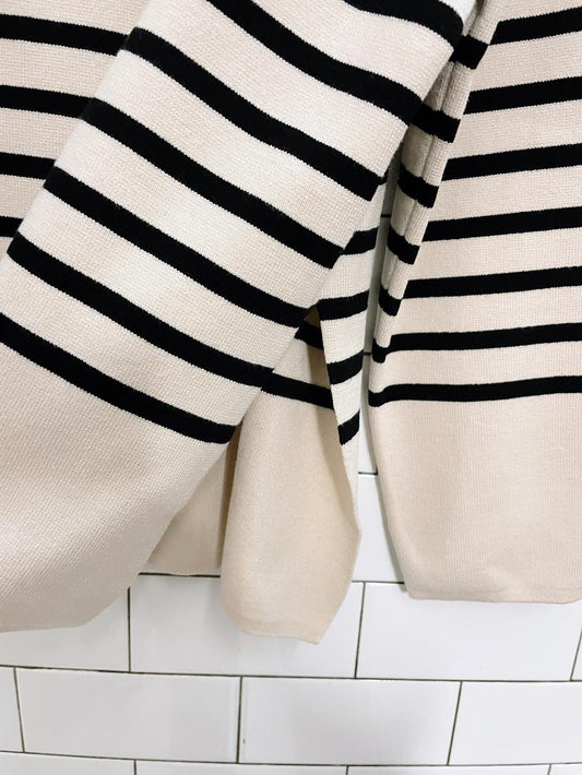 nwt h&m oversized striped knit turtleneck