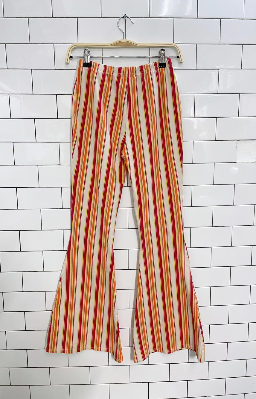 nwt deadstock y2k buffalo stripe bell bottom pants