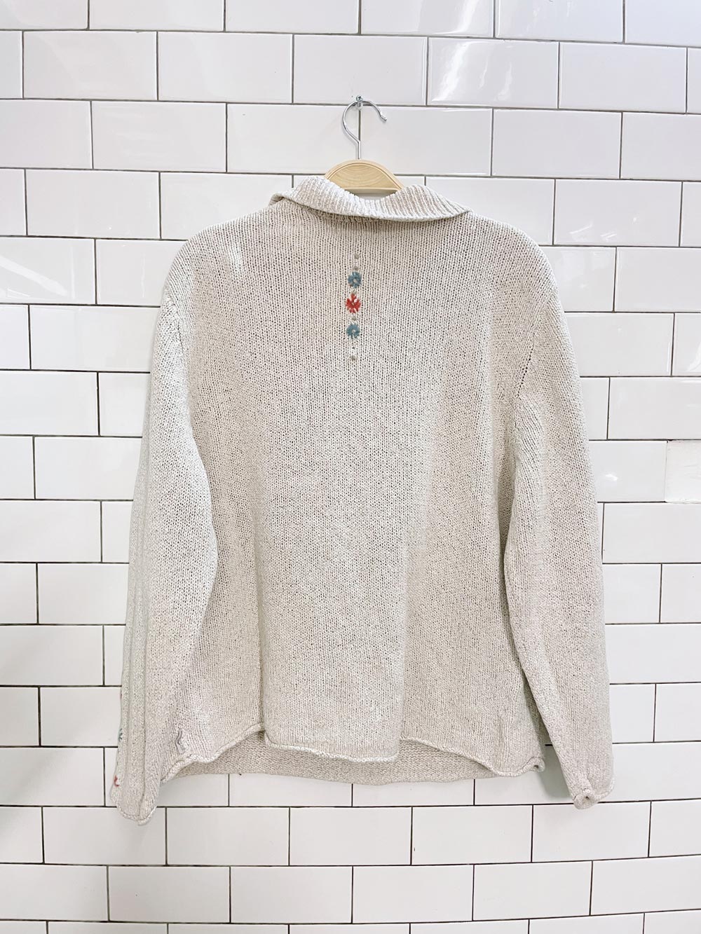 vintage woolrich collared cotton sweater