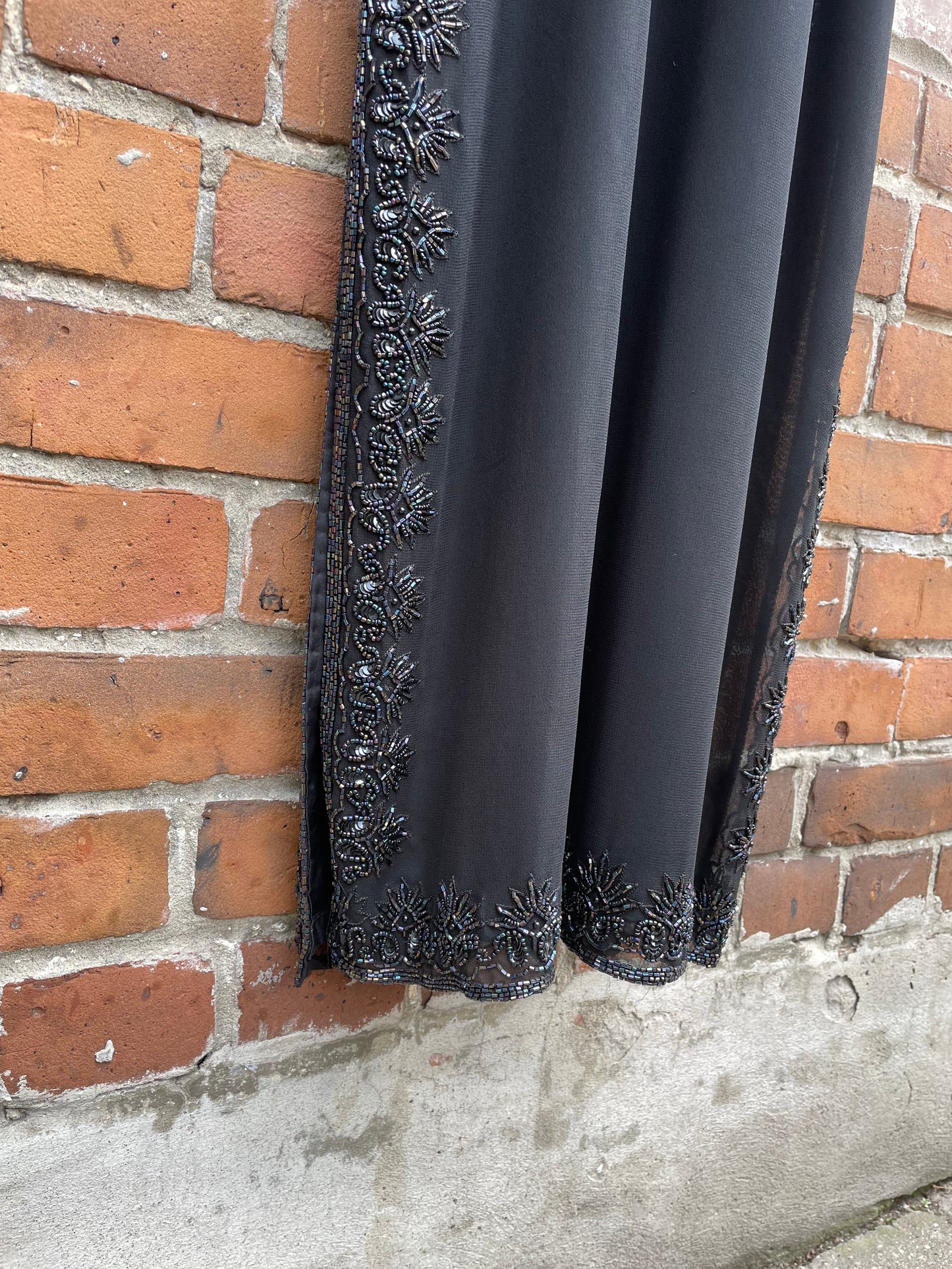 y2k jessica beaded high neck gown