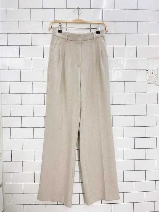 wilfred effortless wool-blend wide leg pant