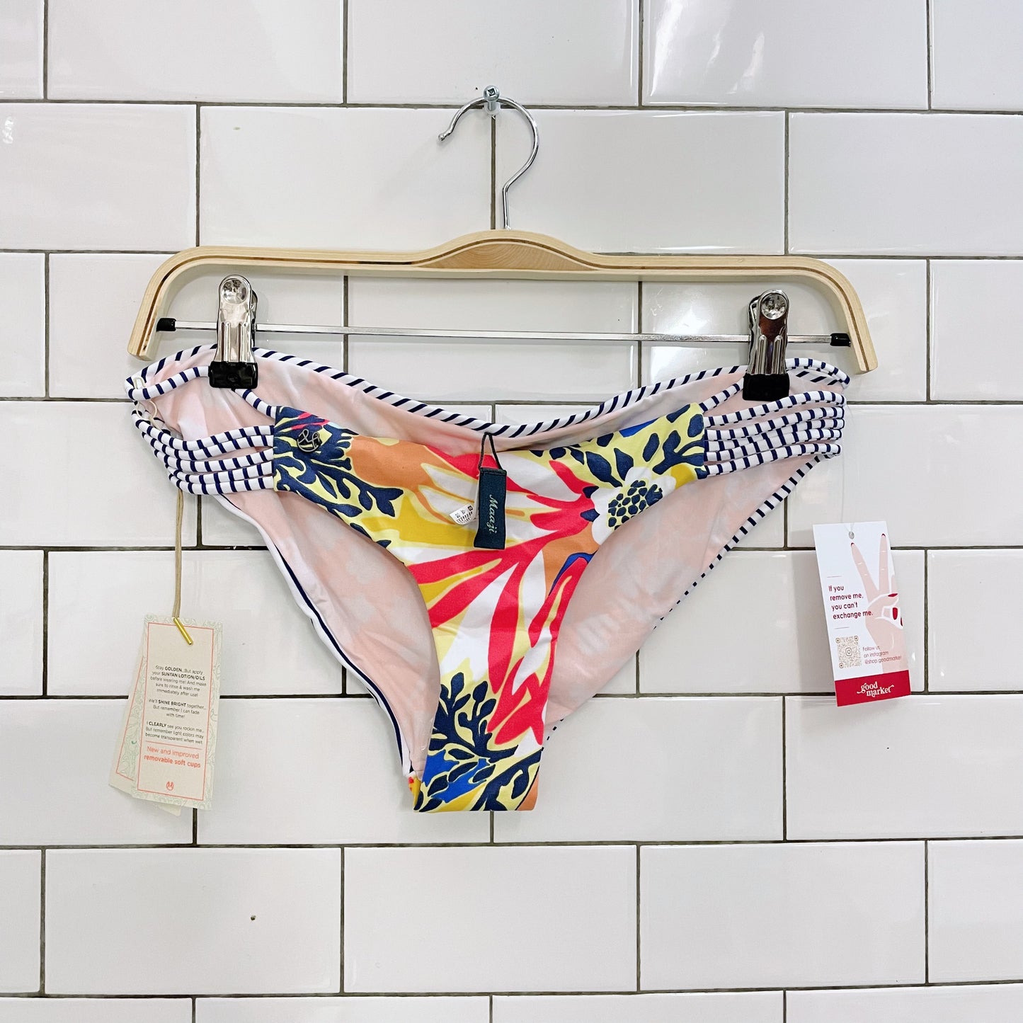 nwt maaji banda blues bikini bottom