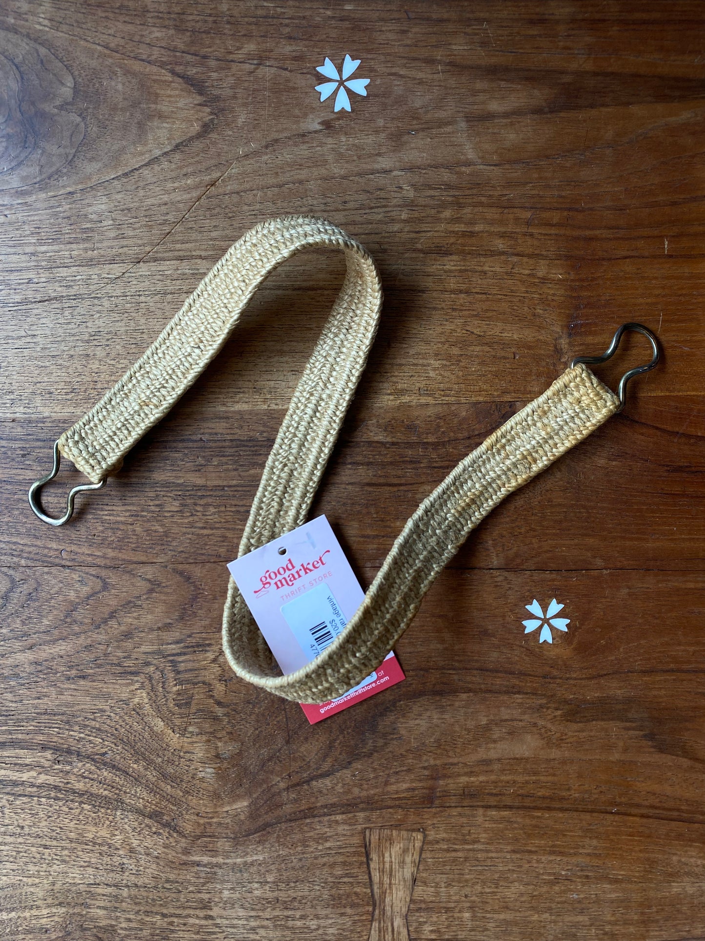 vintage raffia stretch dress belt