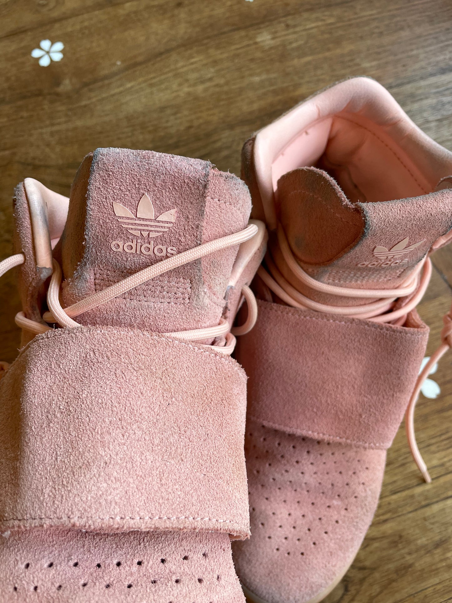 adidas pink tubular invader deerskin sneakers