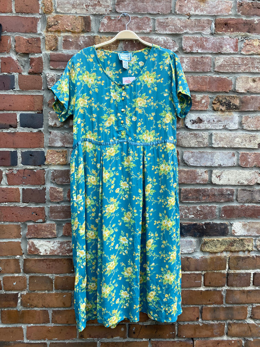 vintage april cornell floral midi dress