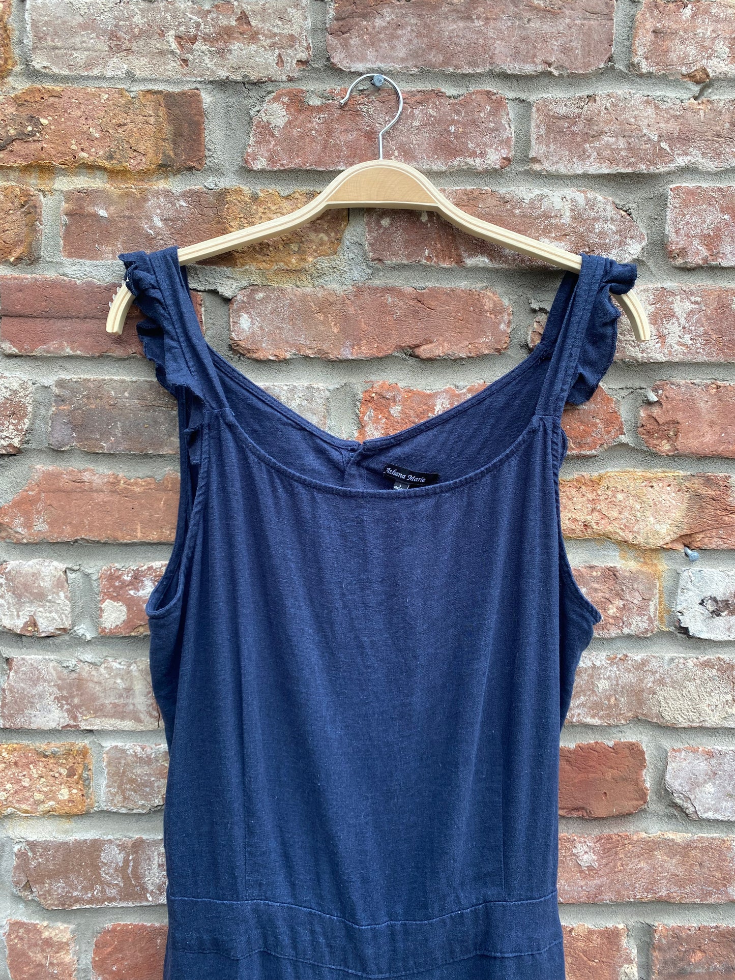 athena marie linen-blend jumpsuit