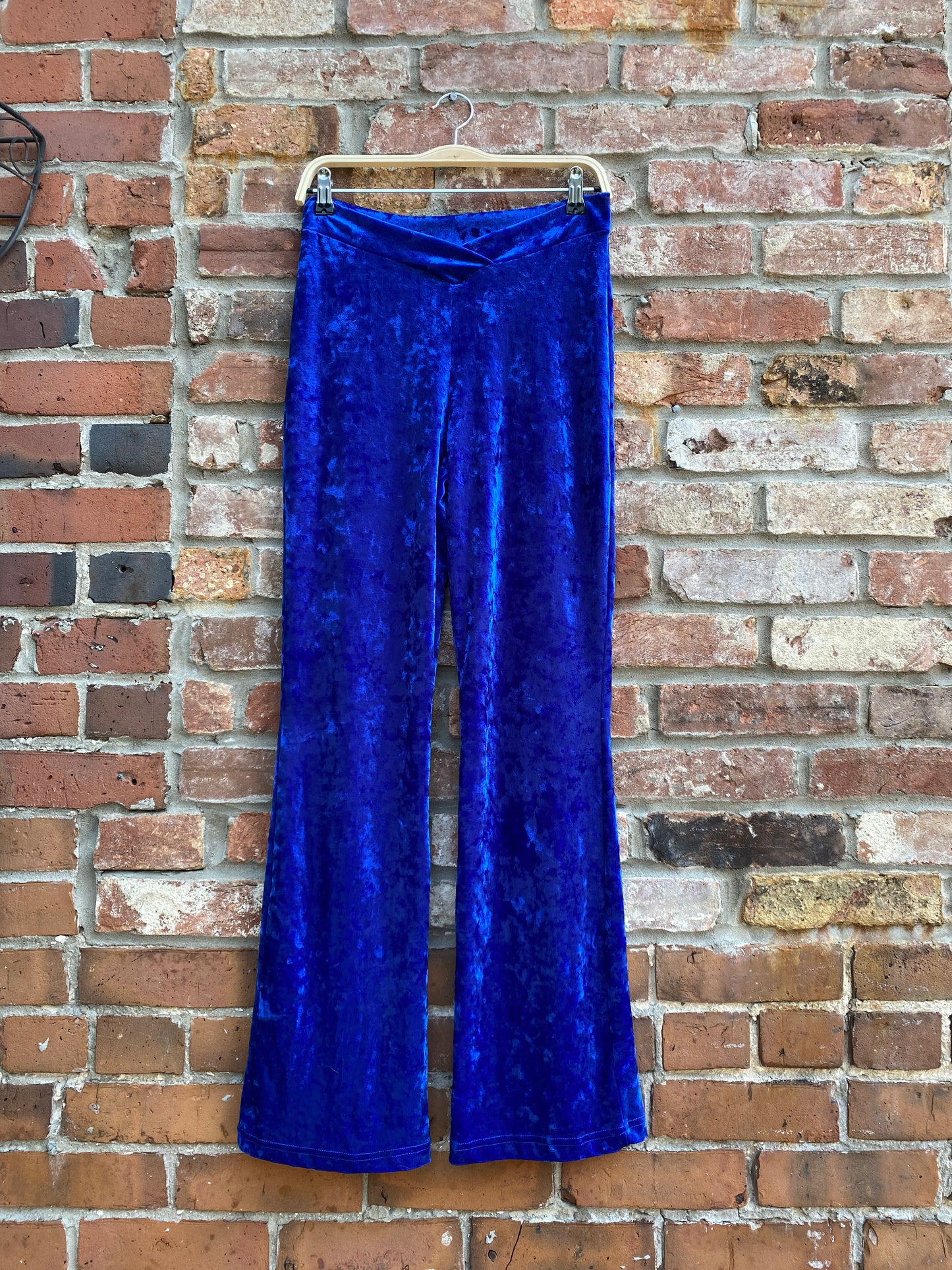 vintage joule crushed velvet flare pants