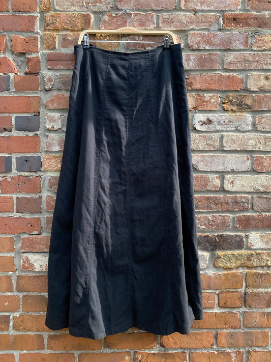 vintage mandy 100% linen maxi skirt
