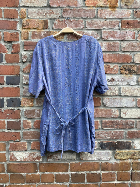 vintage 00s pride & joy paisley tie back shirt