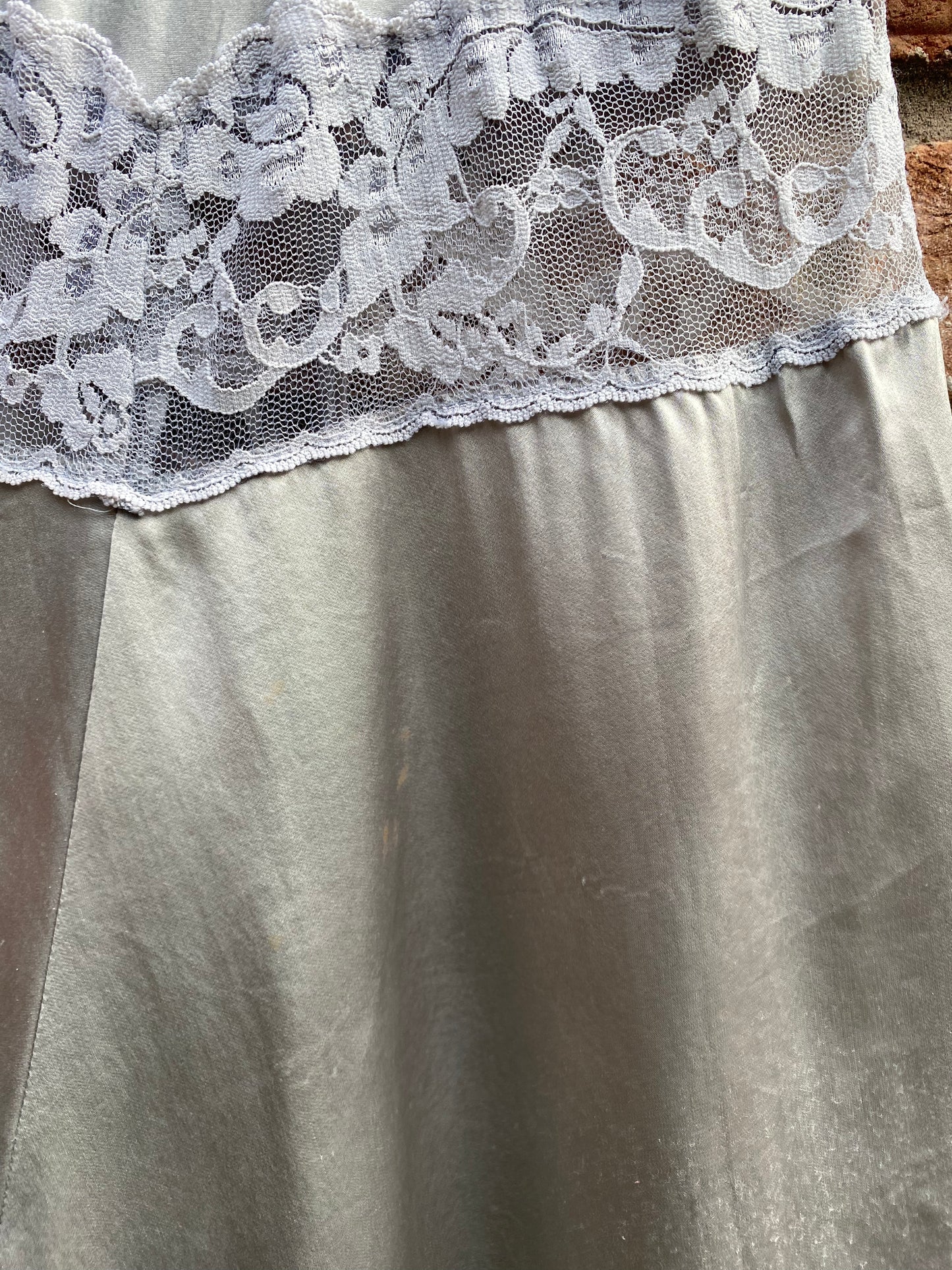 vintage 00s guess 100% silk lace trim slip dress