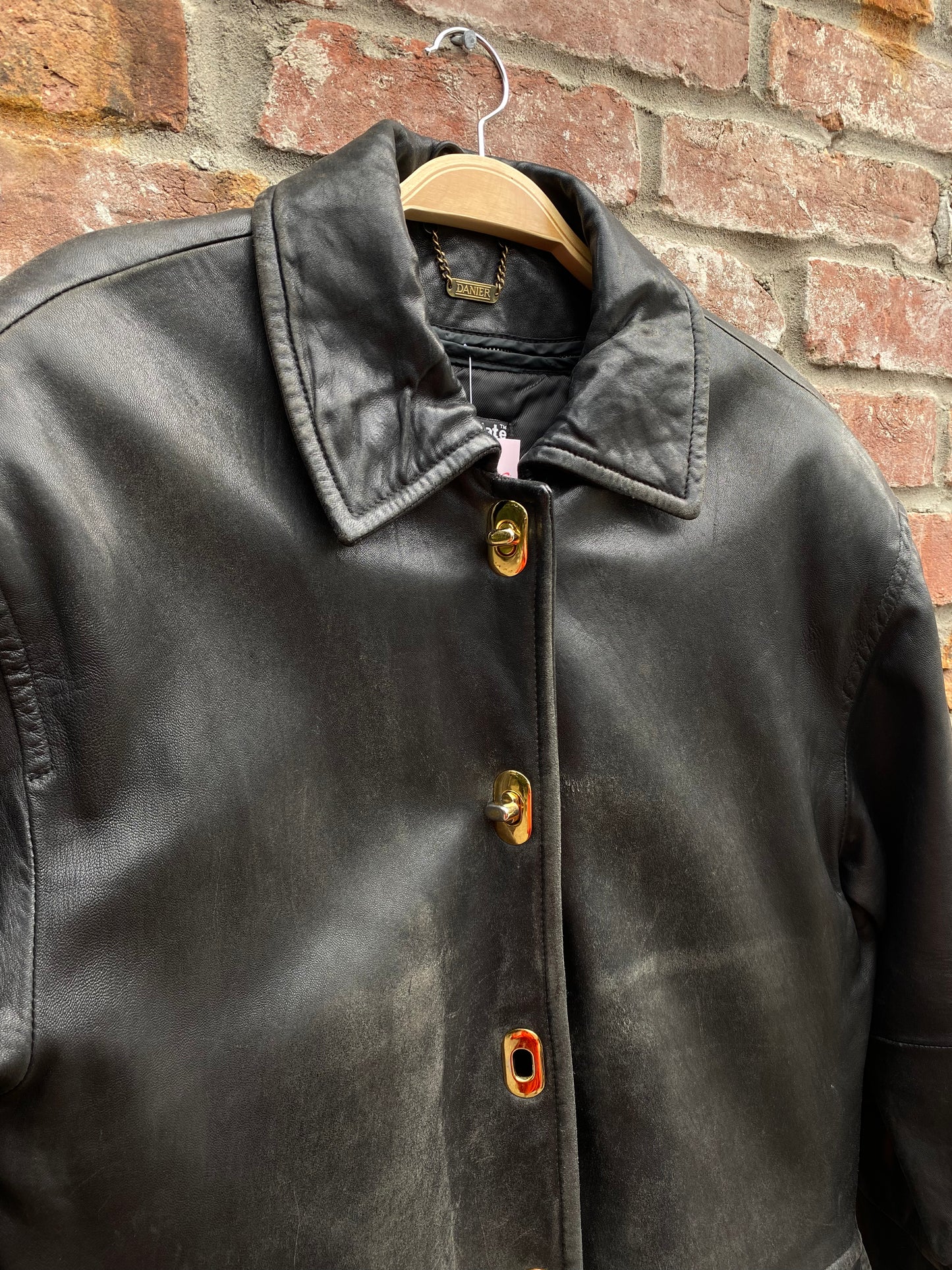 vintage danier turn lock butter leather jacket