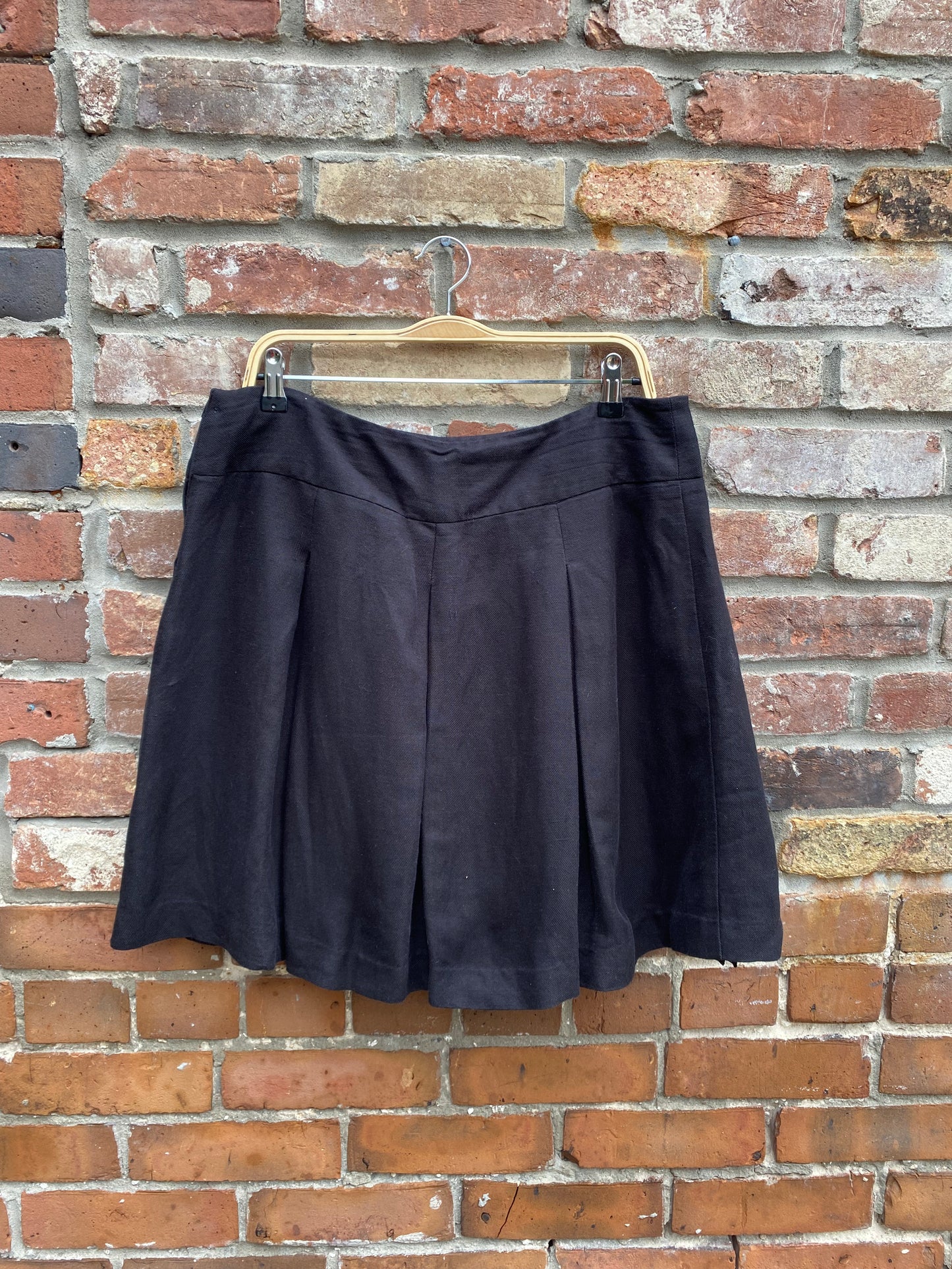 h&m linen-blend tennis prep mini skirt