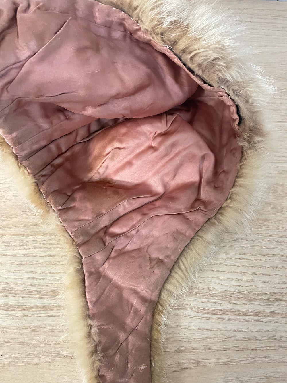 vintage bonnet fur hat