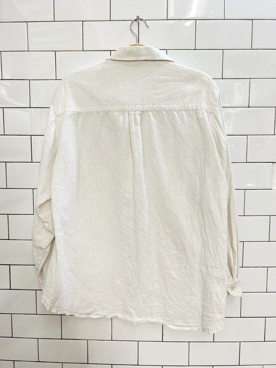 vintage wespri oversized linen shirt - good market thrift store