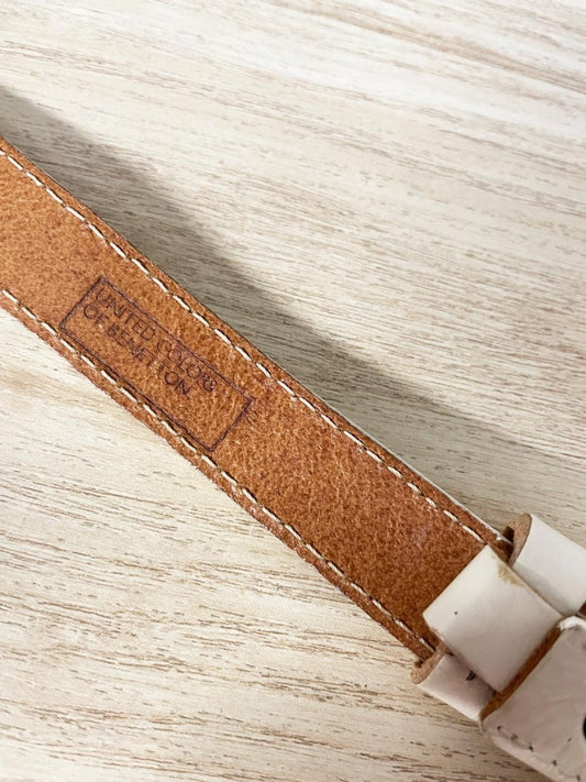 vintage united colors of benetton chain leather belt - good market thrift store